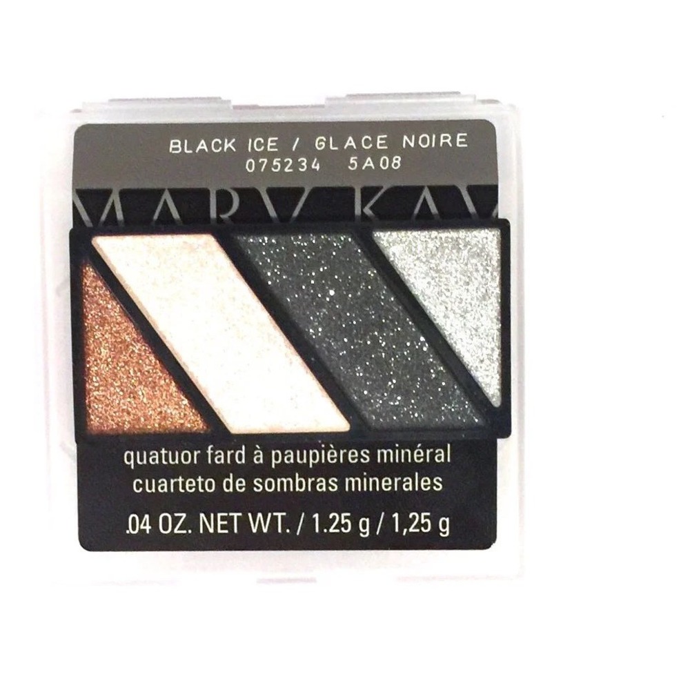 Mary Kay Mineral Eye Color Quad Black Ice 075234 Shimmer Eyeshadow Palette .04oz
